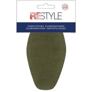 Restyle Elleboogstukken 18,5 cm x 9,5 cm opstrijkbaar Donkergroen