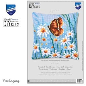 Vervaco Vervaco Borduur Kussen Vlinder tussen bloemen PN-0203670
