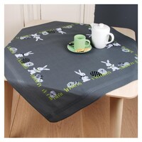 Vervaco Tafelkleed Paaseitjes en haasjes 80 x 80 cm