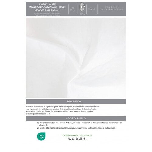 Mediac Volumevlies 90 cm 80 grams per meter