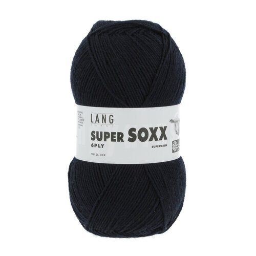 Lang Yarns Lang Yarns Super Soxx 150 gram 6 draads Nachtblauw Lang Yarns Lang Yarns Super Soxx 150 gram 6 draads Nachtblauw