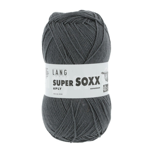 Lang Yarns Lang Yarns Super Soxx 150 gram 6 draads Grijs