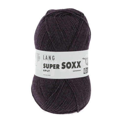 Lang Yarns Lang Yarns Super Soxx 150 gram 6 draads Aubergine Melange Lang Yarns Lang Yarns Super Soxx 150 gram 6 draads Aubergine Melange