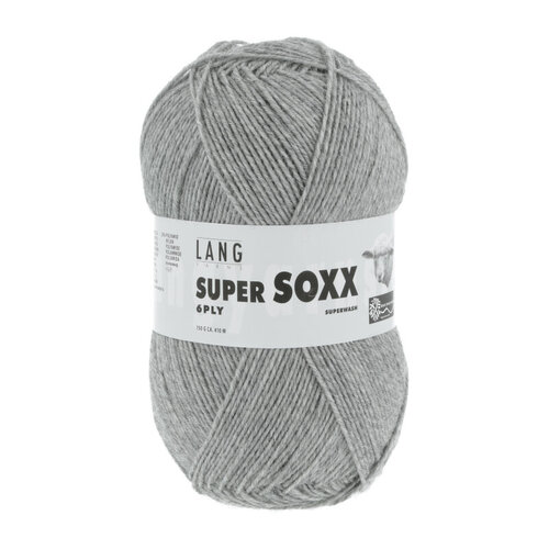 Lang Yarns Lang Yarns Super Soxx 150 gram 6 draads Grijs Melange Lang Yarns Lang Yarns Super Soxx 150 gram 6 draads Grijs Melange