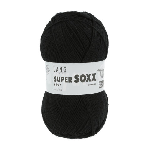 Lang Yarns Lang Yarns Super Soxx 150 gram 6 draads Zwart Lang Yarns Lang Yarns Super Soxx 150 gram 6 draads Zwart