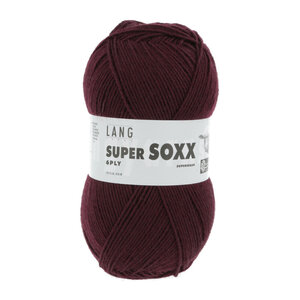 Lang Yarns Lang Yarns Super Soxx 150 gram 6 draads Bordeauxrood Lang Yarns Lang Yarns Super Soxx 150 gram 6 draads Bordeauxrood