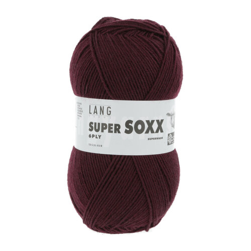 Lang Yarns Lang Yarns Super Soxx 150 gram 6 draads Bordeauxrood Lang Yarns Lang Yarns Super Soxx 150 gram 6 draads Bordeauxrood