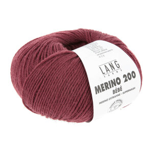 Lang Yarns Lang Yarns Merino 200 bebe nr 361 Donkerrood Lang Yarns Lang Yarns Merino 200 bebe nr 361 Donkerrood