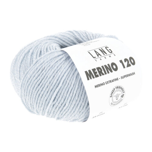 Lang Yarns Lang Yarns Merino 120 50 gram nr 152 IJsbauwwit Lang Yarns Lang Yarns Merino 120 50 gram nr 152 IJsbauwwit