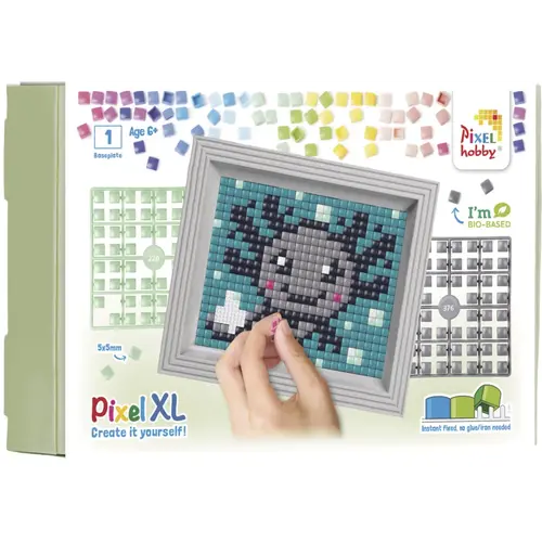 PixelHobby Pixelhobby XL Axolotl Grijs geschenkverpakking PixelHobby Pixelhobby XL Axolotl Grijs geschenkverpakking