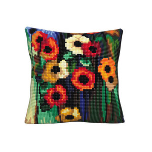 Collection D Art Borduur kussen Floral Pattern 40 x 40 cm Collection D Art Borduur kussen Floral Pattern 40 x 40 cm