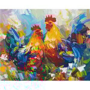 PixelHobby Pixelhobby Patroon 5876 Kleurrijke Kippen