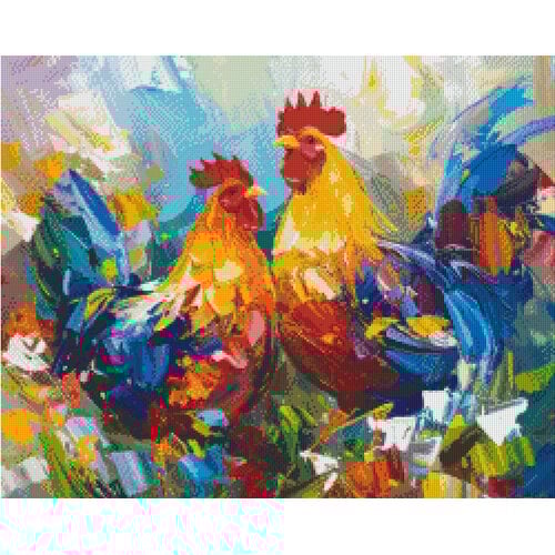 PixelHobby Pixelhobby Patroon 5876 Kleurrijke Kippen