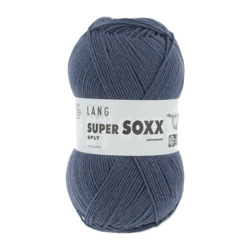 Lang Yarns Lang Yarns Super Soxx 150 gram 6 draads Jeansblauw 0034