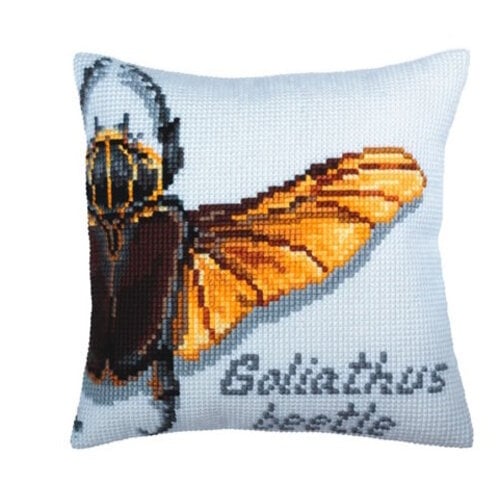 Collection D Art Kussen borduurpakket Goliathus beetle