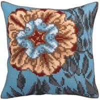 Kussen borduurpakket Asure Turquoise 5329