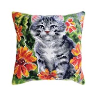 Kussen borduurpakket I Hid!