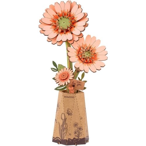 Robotime Robotime Light Orange Gerbera Robotime Robotime Light Orange Gerbera