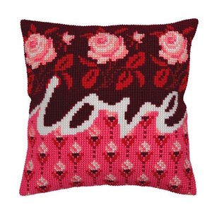 Collection D Art Kussen borduurpakket Love 5332