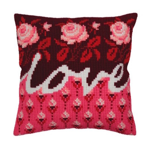 Collection D Art Kussen borduurpakket Love 5332