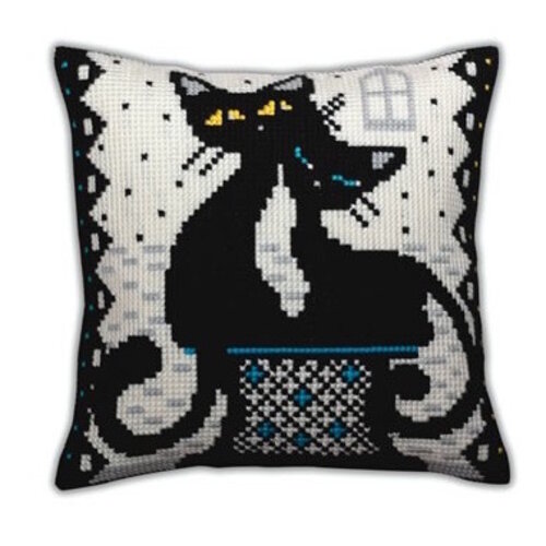 Collection D Art Kussen borduurpakket Love Cats