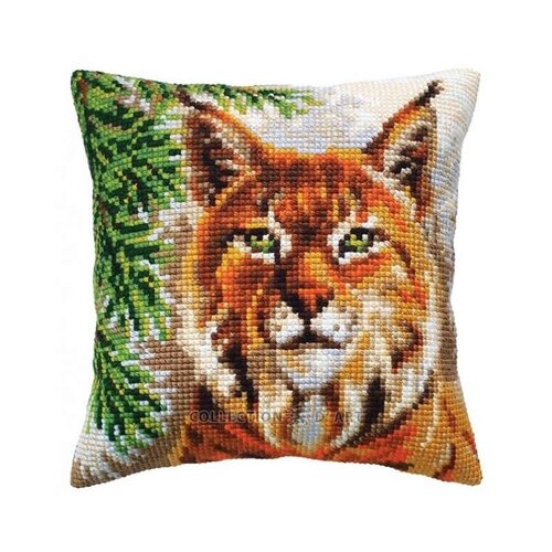Collection D Art Kussen borduurpakket Lynx