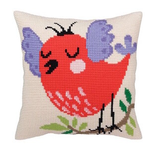 Collection D Art Kussen borduurpakket Spring songs