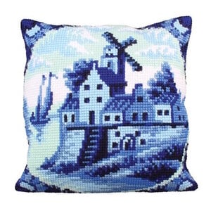 Collection D Art Kussen borduurpakket Delftware 5201