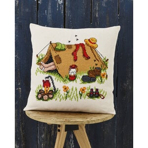 Permin Permin borduur kussen Camping Trip 83-6148