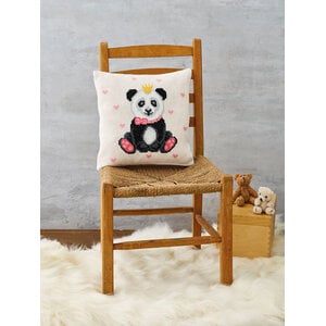 Permin Permin Borduurpakket Kussen Panda 83-2439 Permin Permin Borduurpakket Kussen Panda 83-2439