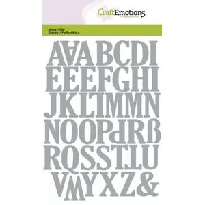 CraftEmotions CraftEmotions Die  alfabet hoofdletters Card 10,5x14,8cm
