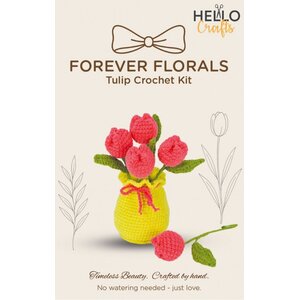 Hello Crafts Haakpakket Roze Tulpen in Vaas