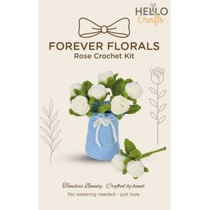 Haakpakket Witte Roosjes in Vaas Haakpakket Witte Roosjes in Vaas