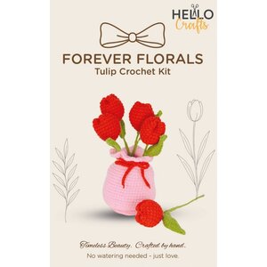 Hello Crafts Haakpakket Rode Tulpen in Vaas