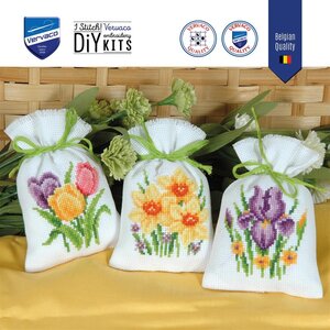 Vervaco Vervaco Kruidenzakjes Bloemen 3 stuks