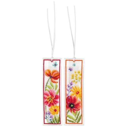 Vervaco Vervaco Boekenlegger Klaprozen en wilde bloemen 2 stuks