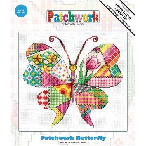 Heritage Crafts Heritage Crafts Borduurpakket Patchwork Butterfly