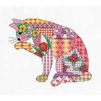 Heritage Crafts Borduurpakket Patchwork Cat