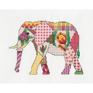 Heritage Crafts Heritage Crafts Borduurpakket Patchwork Elephant