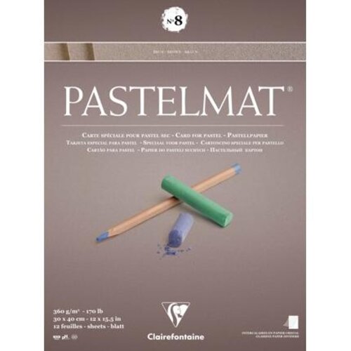 Clairefontaine Clairefontaine Pastelmat Nr 8 Bruin 12 vel 360 grams
