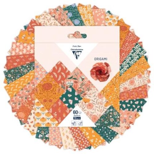 Clairefontaine Origamipapier 15 x 15 cm Boho Floraal 60 vellen 70 grams