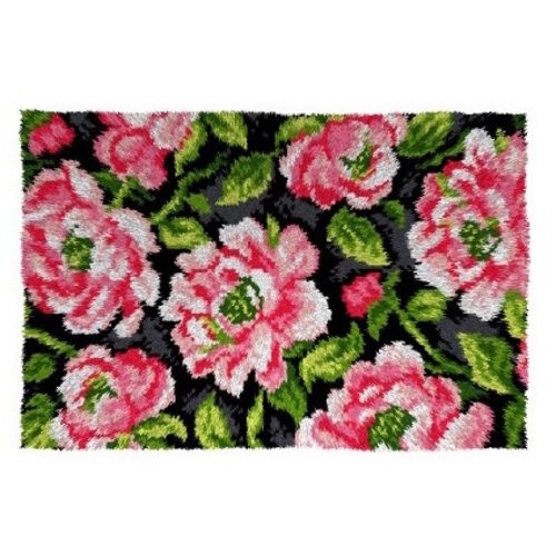 Orchidea Voorbedrukt smyrna knoopkleed Rozen 50 x 74,5 cm 4099 Orchidea Voorbedrukt smyrna knoopkleed Rozen 50 x 74,5 cm 4099