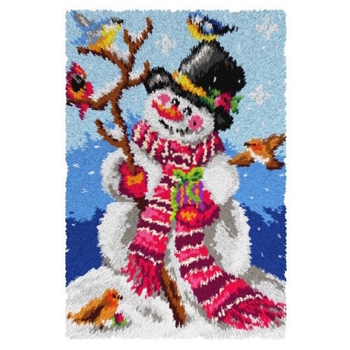 Orchidea Voorbedrukt smyrna knoopkleed Sneeuwpop 50 x 74,5 cm Orchidea Voorbedrukt smyrna knoopkleed Sneeuwpop 50 x 74,5 cm