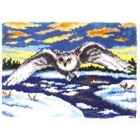 Voorbedrukt smyrna knoopkleed Uil 50 x 74,5 cm 4169