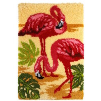 Smyrna knoopkleed 2 Flamingo's 50 x 74.5 cm