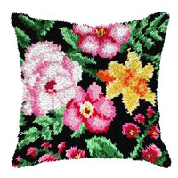 Smyrna Knoopkussen Fleurige Bloemen 40 x 40 cm SA4229
