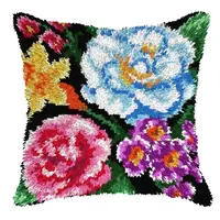 Smyrna Knoopkussen Fleurige Bloemen 40 x 40 cm SA4228