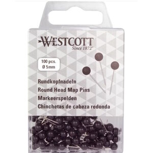 Westcott Markeerspelden Zwart rond 5 x 16 mm