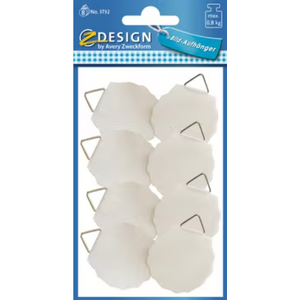 Schilderijhanger 30 mm wit 8 stuks max 800 gram Schilderijhanger 30 mm wit 8 stuks max 800 gram