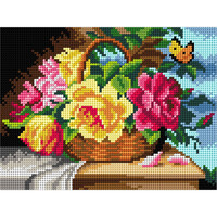 Voorbedrukt borduurpakket Gekleurde Rozen